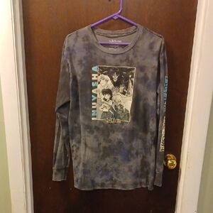 InuYasha Tye Dye Graphic Long Sleeve Shirt Size XL
